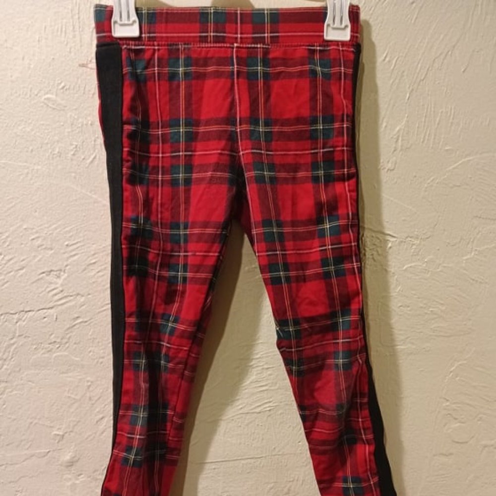 H&M girls plaid leggings